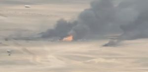 Houthi attack on Saudi Arabia. Screengrab via Youtube